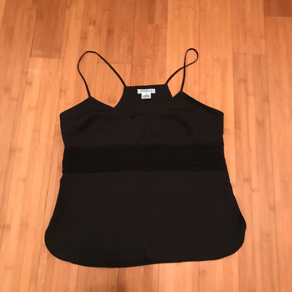 Anthropologie black racer back tank